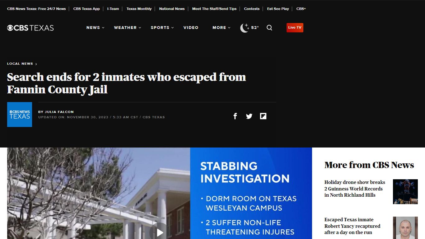 Search ends for 2 inmates who escaped from Fannin County Jail